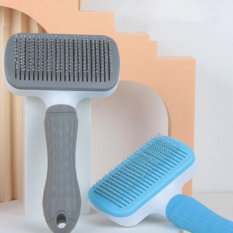 Pet Massage Comb, Fur Grooming Brush, Easily Remove Shedding Undercoat of Cats and Dogs with One Click