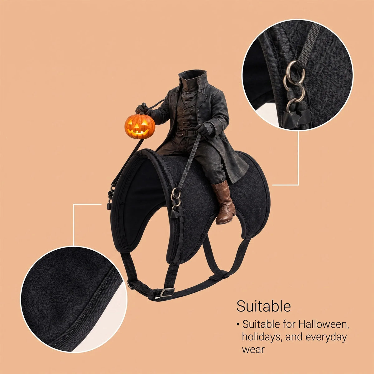 Headless Horseman Rider saddle and straps