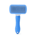 PurrSweep self-cleaning pet brush in blue