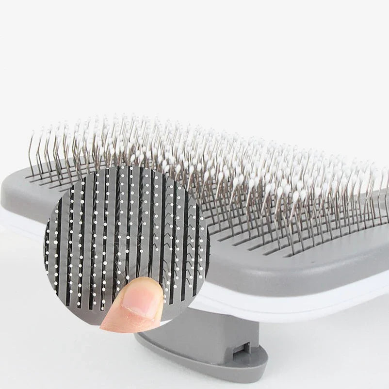 Rounded-tip stainless steel pins close up
