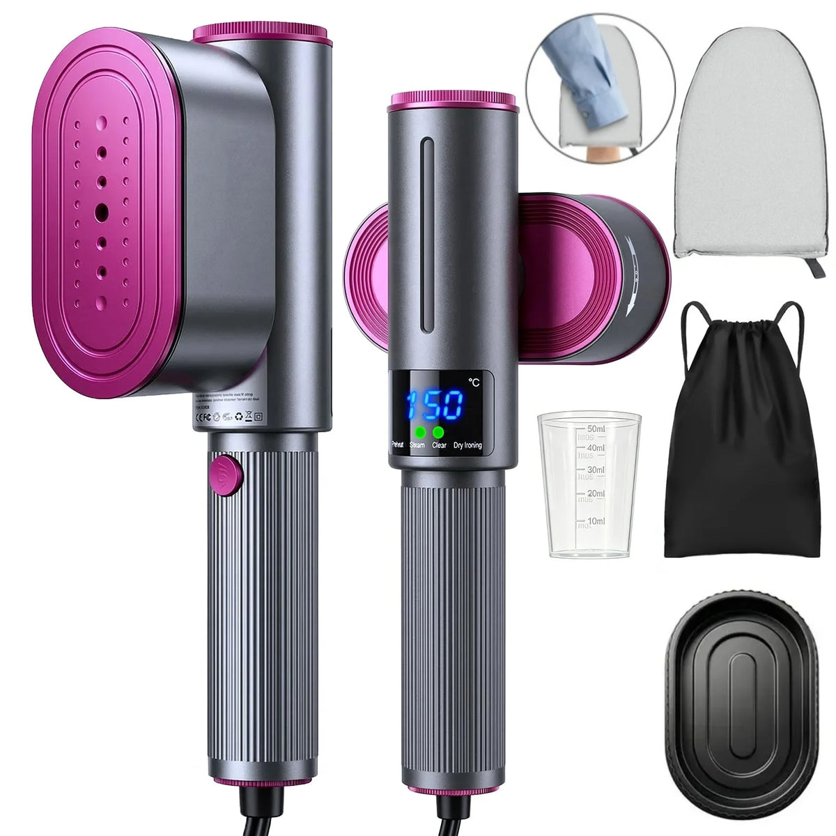 2-in-1 Digital Garment Steamer & Iron | VelaPress